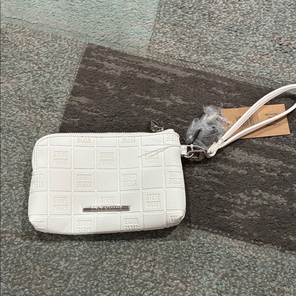 Steve Madden Handbags - Steve Madden White Embossed Wristlet with Detachable Strap